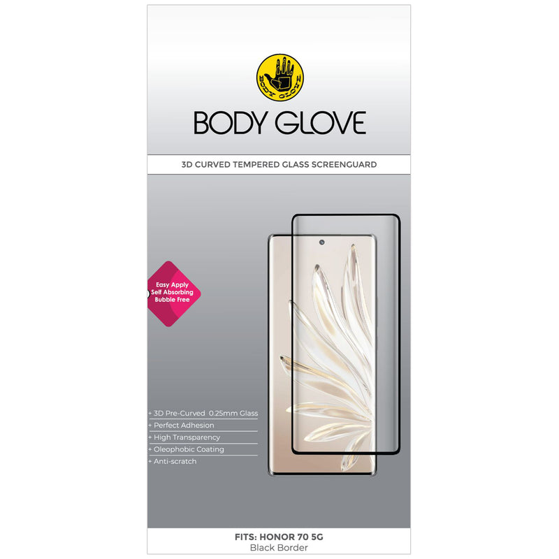 Body Glove 3D Tempered Glass Screen Protector - Honor 70 5G
