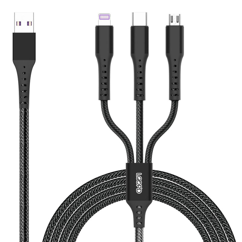 The LOOPD 3 In 1 Multi Cable is suitable for a selection of mobile devices.