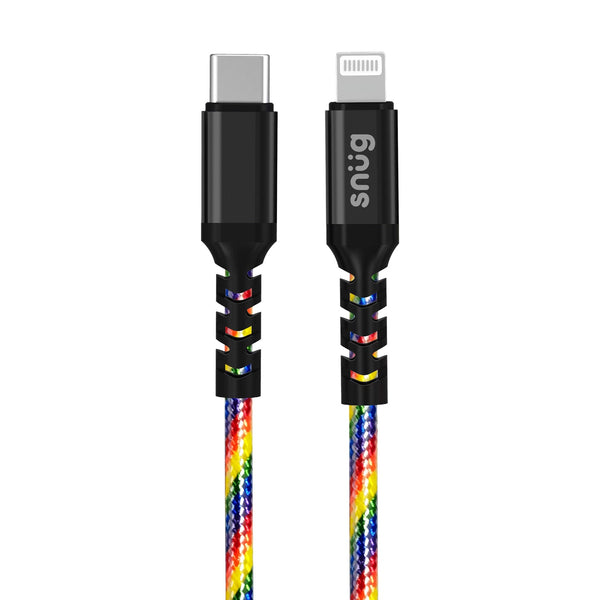 Snug Type-C To MFI Lightning Rainbow Cable  - 1.2 Meter - CABRB-MITY