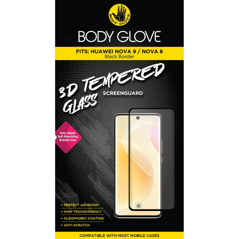 Body Glove 3D Tempered Glass Screen Protector - Huawei nova 9 / nova 8